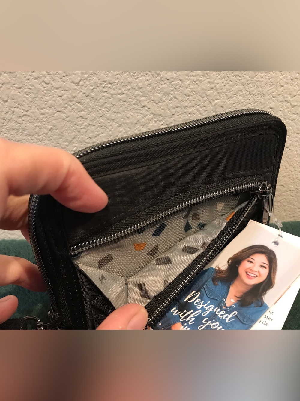 lug Rodeo Midnight Black Quilted Wristlet - Picture 3 of 8